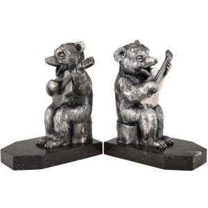 benjamin-rabier-art-deco-bookends-bear-with-guitar-1857219-en-max