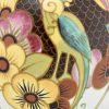 Art Deco ceramic vase with bird and flowers