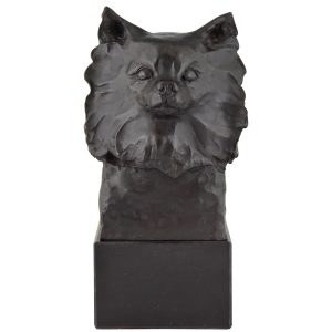 bona-art-deco-bronze-bust-sculpture-dog-chihuahua-pomeranian-or-pomchi-1945778-en-max