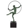 Art Deco sculptuur naakt met hoepel