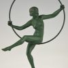 Art Deco sculpture hoop dancer