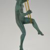 Art Deco sculpture danseuse au cerceau