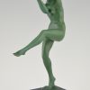 Art Deco sculpture danseuse nue au ballon.