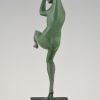 Art Deco sculpture danseuse nue au ballon.