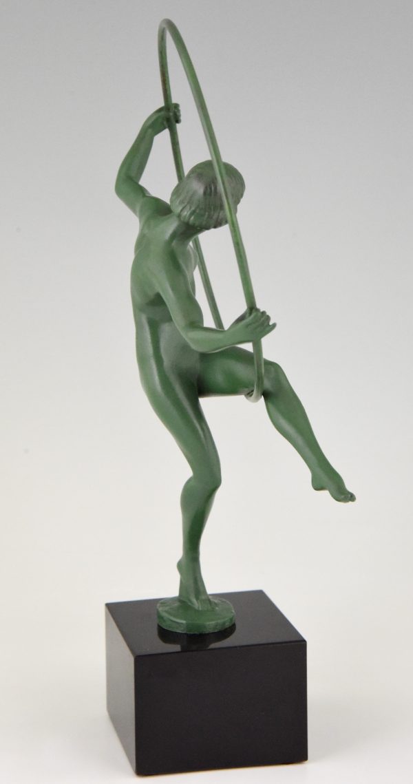 Art Deco nude hoop dancer