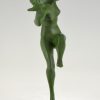 Art Deco sculpture danseuse aux oiseaux