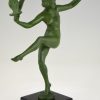 Art Deco sculpture danseuse aux oiseaux