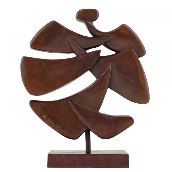 Bronze abstract sculpture, 1970