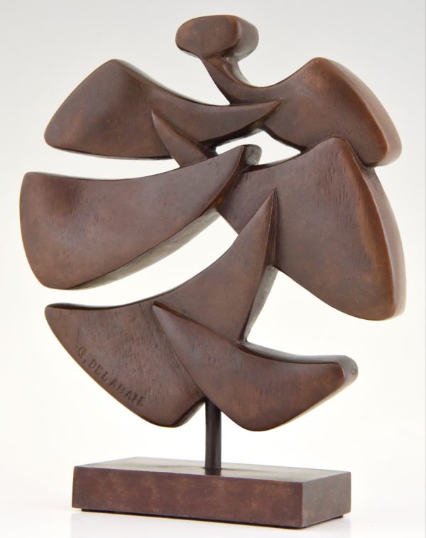 Bronze abstract sculpture, 1970