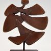 Sculpture en bronze abstrait, 1970.