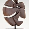 Sculpture en bronze abstrait, 1970.