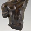 Mid Century bronze sculpture of a male torso