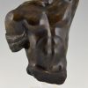 Sculpture moderne en bronze torse masculin