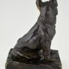 Bronzeskulptur Fransözische  Bulldogge