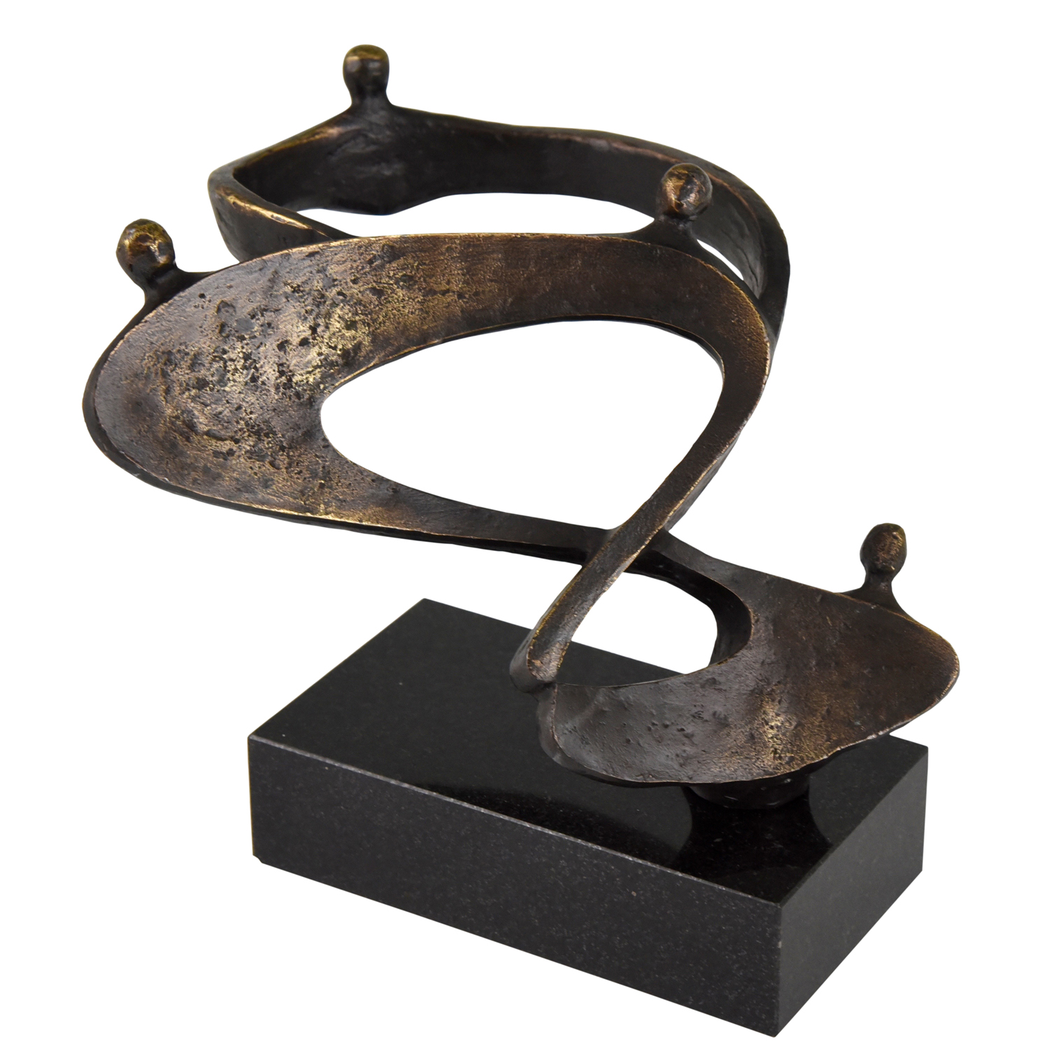 Sculpture abstraite en bronze années 70