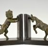 Art Deco bookends satyr and goat