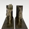 Art Deco bookends satyr and goat