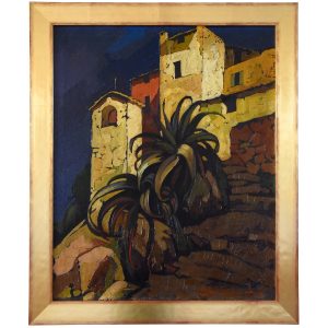 cesare-bonanomi-art-deco-painting-italian-village-with-palm-tree-1775789-en-max