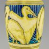 Art Deco ceramic vase with pelicans