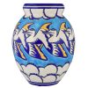 Grosse Art Deco Vase Keramik fliegende Pelikane