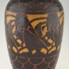 Art Deco ceramic vase with stylized birds.