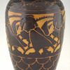 Art Deco ceramic vase with stylized birds.