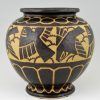 Art Deco vase with birds.