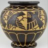 Art Deco vase with birds.