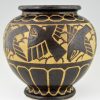 Art Deco vase with birds.