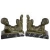 Art Deco bookends with baby satyrs