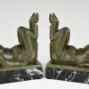 Art Deco bookends with baby satyrs