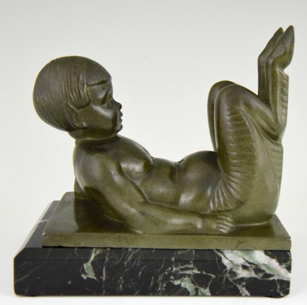 Art Deco Buchstütze junge Satyr