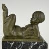 Art Deco bookends with baby satyrs