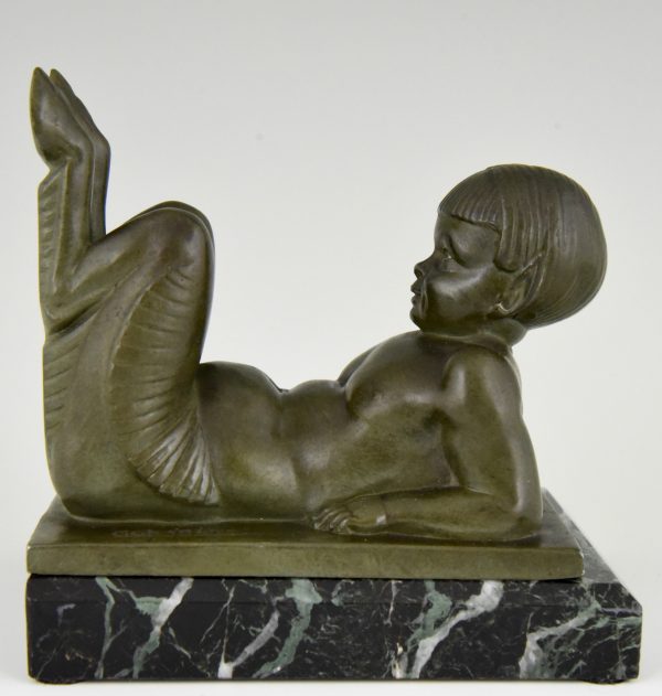 Art Deco bookends with baby satyrs