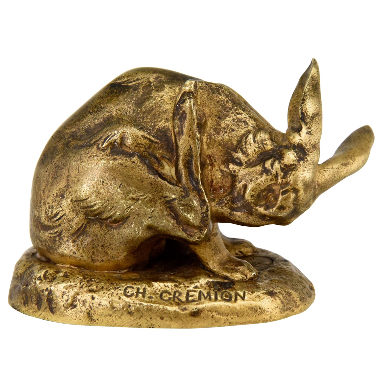 Sculpture en bronze d’un lièvre Sculpture en bronze d’un lièvre
