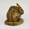 Antike Bronzeskulptur einer Hasen