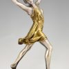 Art Deco sculpture en bronze danseuse