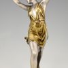 Art Deco bronze sculpture of a dancer