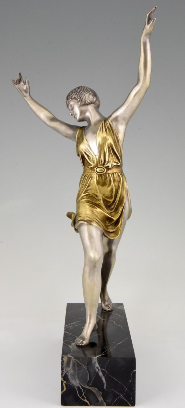 Art Deco sculpture en bronze danseuse