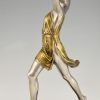 Art Deco sculpture en bronze danseuse