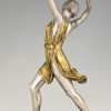 Art Deco bronze sculpture of a dancer