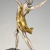 Art Deco sculpture en bronze danseuse