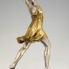 Art Deco sculpture en bronze danseuse