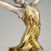 Art Deco sculpture en bronze danseuse