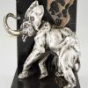 Art Deco bronze elephant bookends