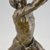 Imploration Art Deco sculpture bronze nu masculin