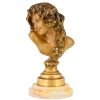 Art Nouveau sculpture bronze buste de femme