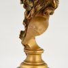 Art Nouveau sculpture bronze buste de femme