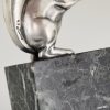 Art Deco silvered bronze squirrel bookends