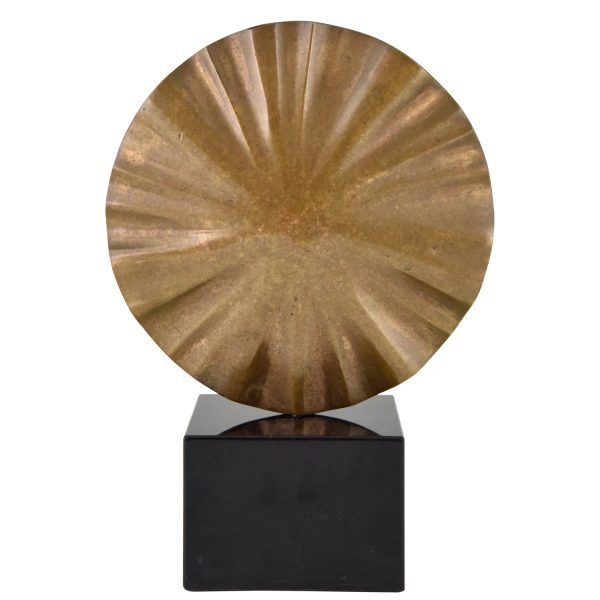 Mid Century abstract bronze sculpture